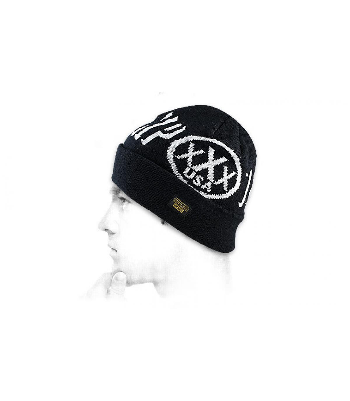 Zwarte muts 10 deep XXX DXXP beanie